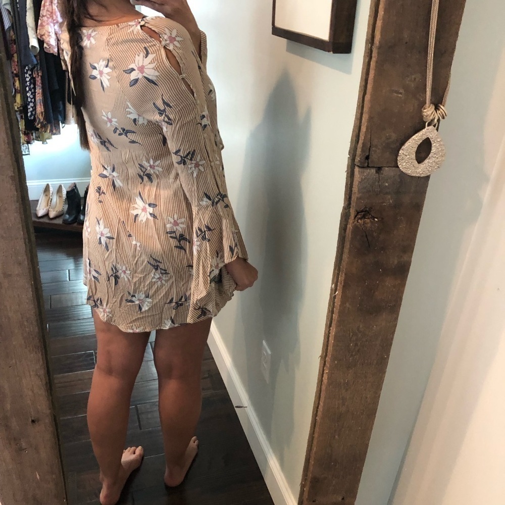 Listicle Striped Floral Dress — image 4 of 8